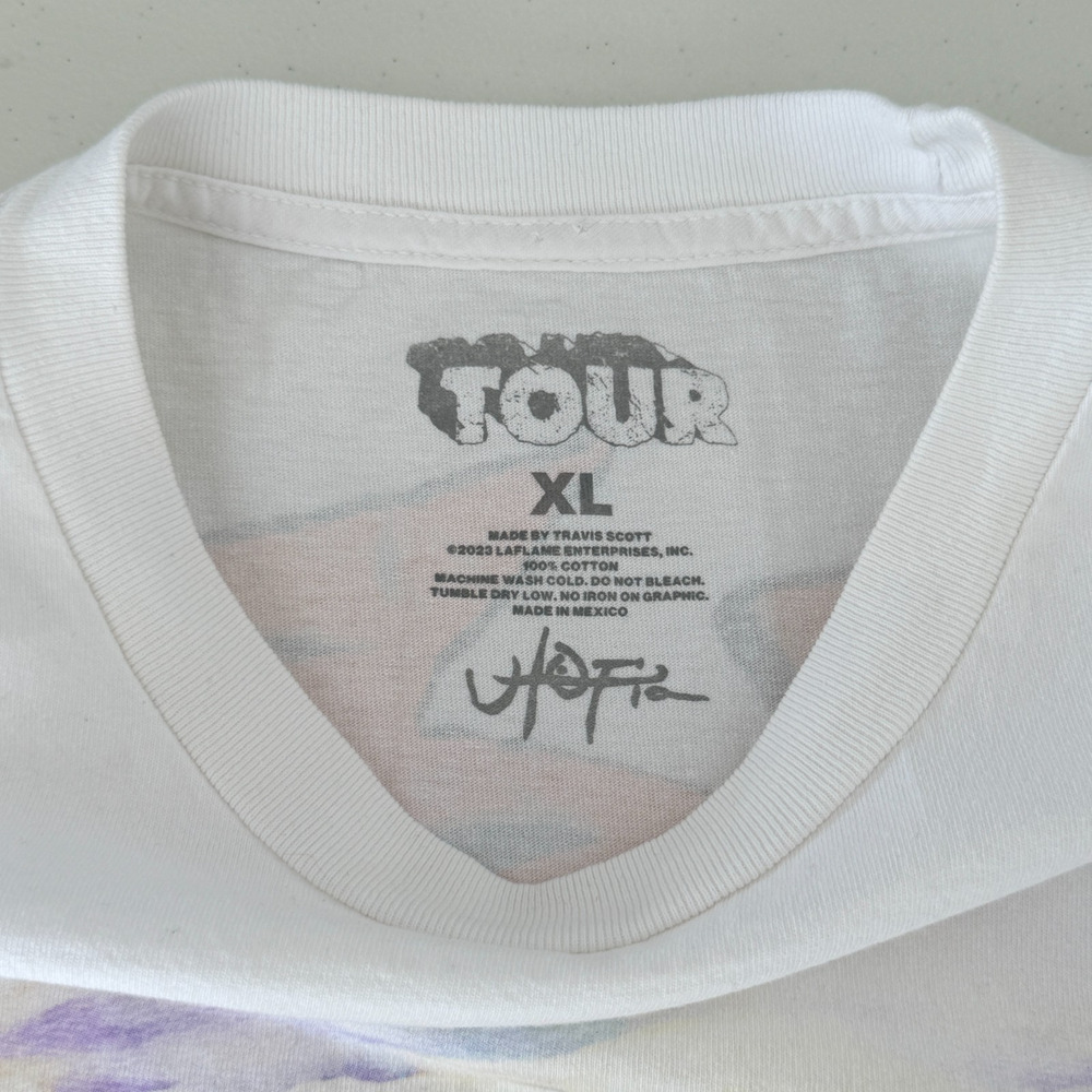Travis Scott Shirt XL White Utopia Album Tour Skitzo Circus Maximus 2023 Tee - Picture 11 of 13